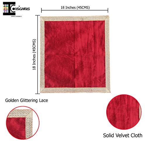 Small Solid Red Velvet Cloth for Tarot Readings