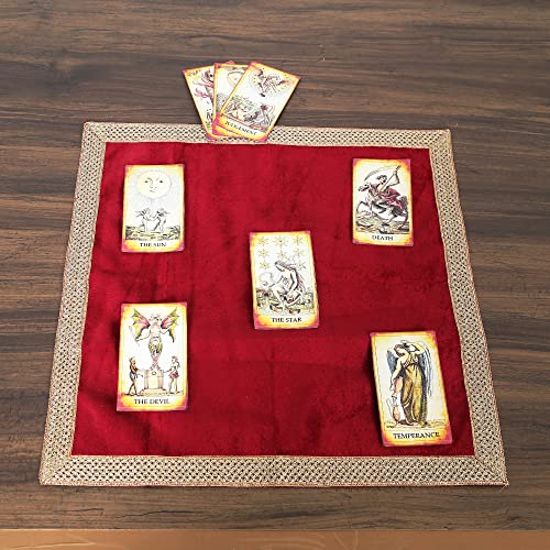 Small Solid Red Velvet Cloth for Tarot Readings