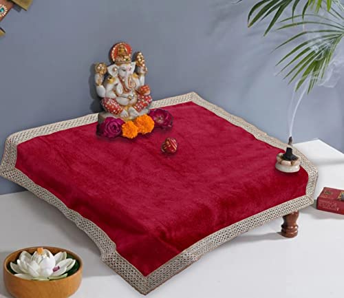 Small Solid Red Velvet Cloth for Tarot Readings