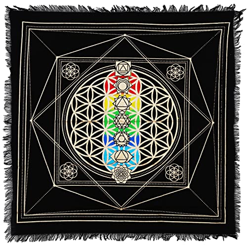 7 Chakra Indian Alter Cloth for Tarot Spread