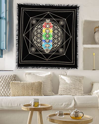 7 Chakra Indian Alter Cloth for Tarot Spread