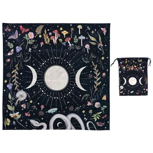 Celtic Triple Moon Altar Cloth Bundle with Tarot Bag