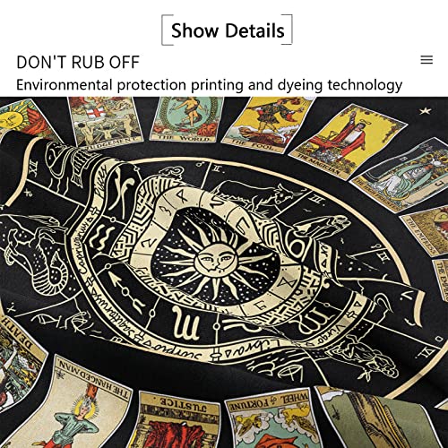 Star Tarot Tablecloth Set with Zodiac Wall Decor