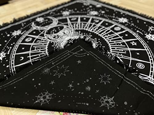 Celestial Moon Phases Altar Cloth for Tarot Reading