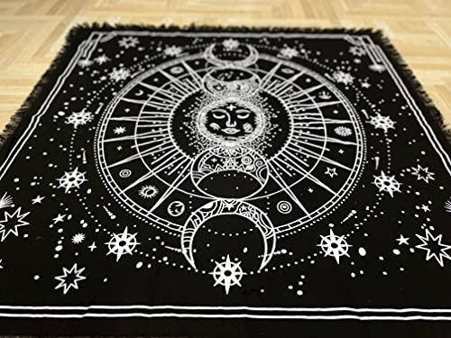 Celestial Moon Phases Altar Cloth for Tarot Reading