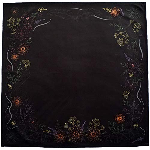 Kitchen Witch Herbology: Large Black Tarot Cloth