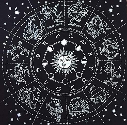 Zodiac Witchcraft Altar Cloth for Tarot Spread