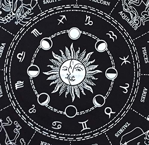 Zodiac Witchcraft Altar Cloth for Tarot Spread