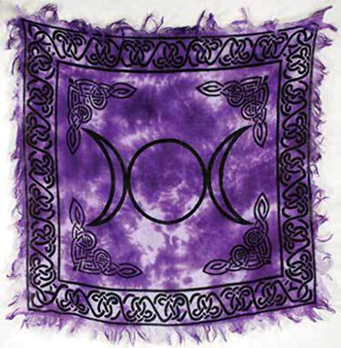 Indian Triple Moon Purple Altar Cloth 18