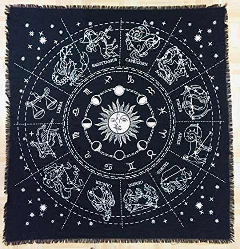 Zodiac Witchcraft Altar Cloth for Tarot Spread