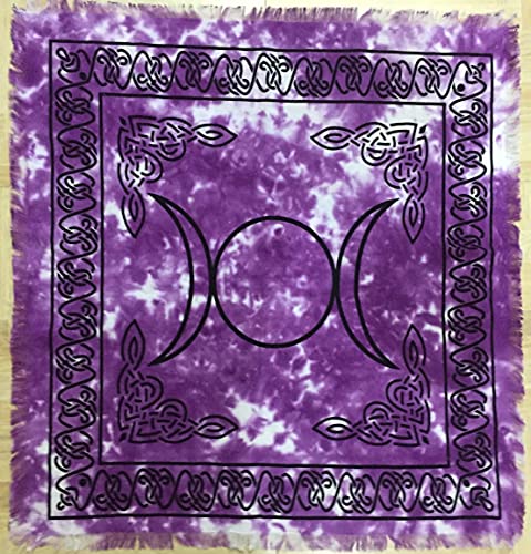 Indian Triple Moon Purple Altar Cloth 18