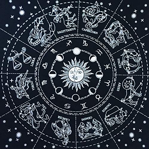 Zodiac Witchcraft Altar Cloth for Tarot Spread