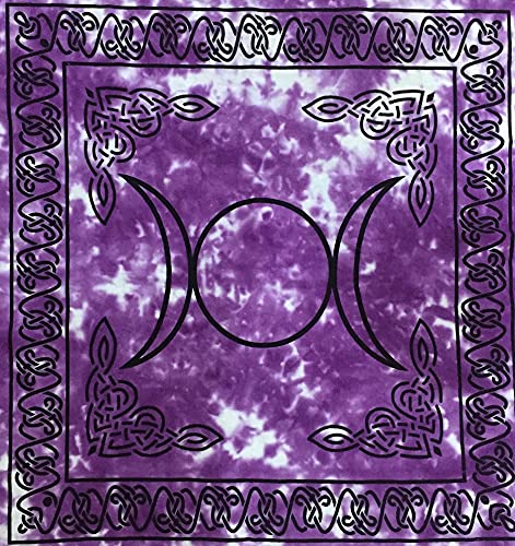 Indian Triple Moon Purple Altar Cloth 18