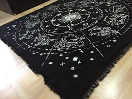 Zodiac Witchcraft Altar Cloth for Tarot Spread