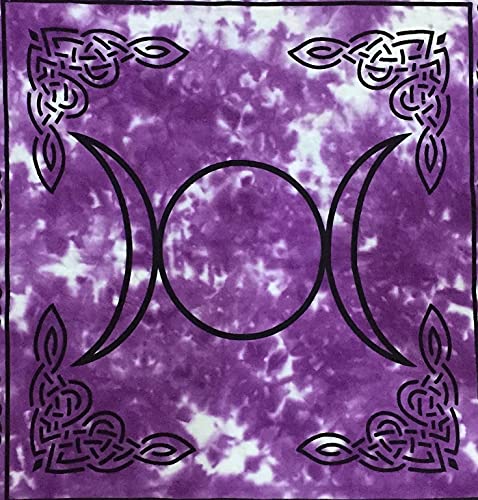Indian Triple Moon Purple Altar Cloth 18
