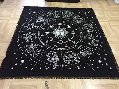 Zodiac Witchcraft Altar Cloth for Tarot Spread