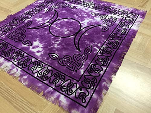 Indian Triple Moon Purple Altar Cloth 18