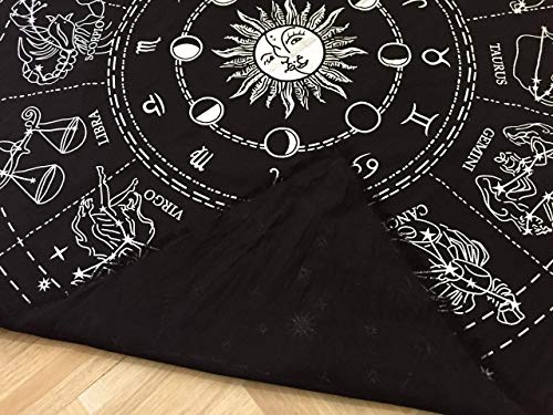 Zodiac Witchcraft Altar Cloth for Tarot Spread