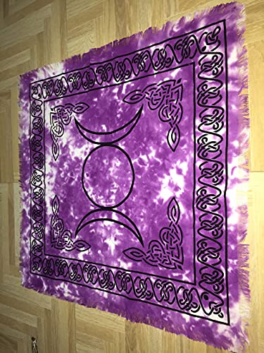 Indian Triple Moon Purple Altar Cloth 18