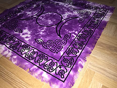 Indian Triple Moon Purple Altar Cloth 18