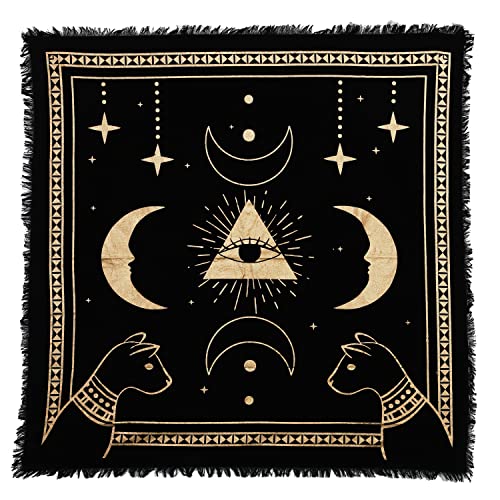Indian Altar Cloth with Celestial Tarot Design