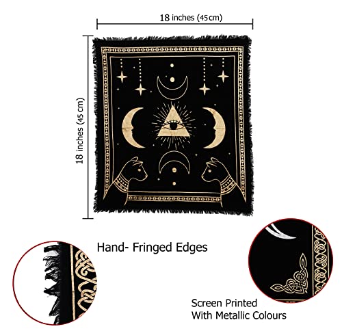 Indian Altar Cloth with Celestial Tarot Design