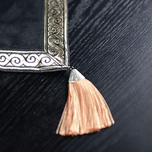 Black Velvet Tarot Cards Table Cloth with Pouch