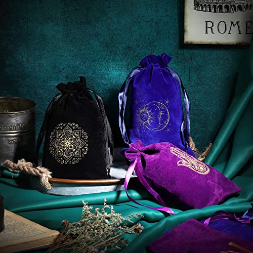 Wesnoy Tarot Card Fabric Bag Jewelry Pouch Hamsa