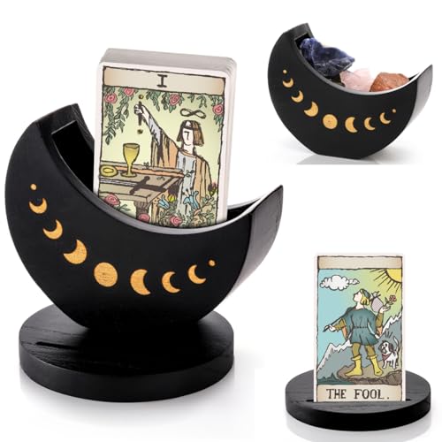 Moon Shape Tarot Deck Holder & Stand Box