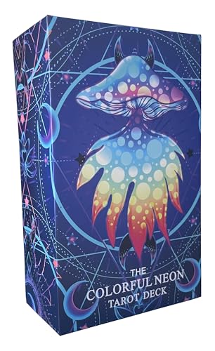 Neon Tarot Deck with Guidebook, Classic 78 Cards