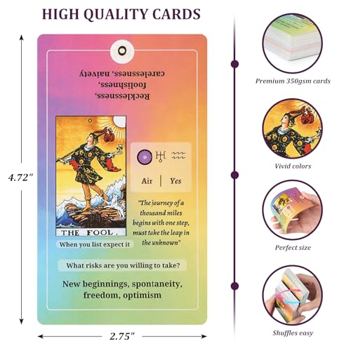 Beginner's Tarot Cards Set with Guide Book