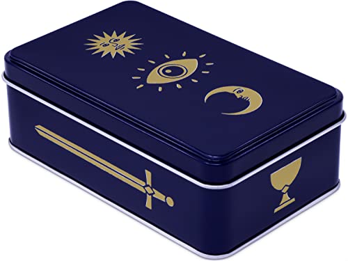 Metal storage box for Tarot cards deck, small size