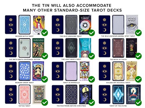 Metal storage box for Tarot cards deck, small size