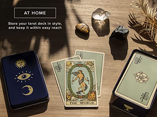 Metal storage box for Tarot cards deck, small size