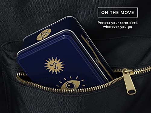 Metal storage box for Tarot cards deck, small size