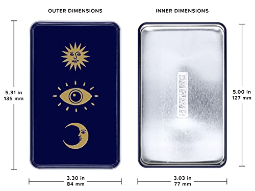 Metal storage box for Tarot cards deck, small size