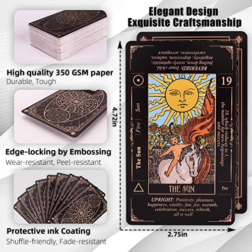 KLEDERY Classic Tarot Cards with Beginner's Guide Book