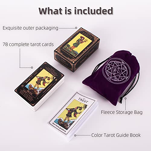 KLEDERY Classic Tarot Cards with Beginner's Guide Book