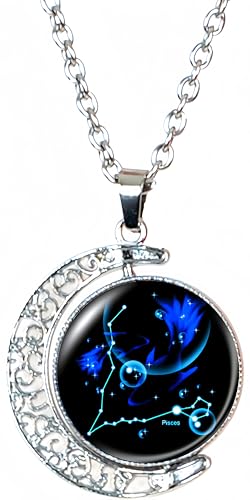 Zodiac Necklace Astrology Horoscope Sign Pendant Pisces