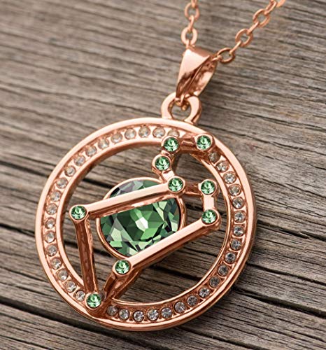 Leafael Leo Constellation Pendant Necklace July/August Birthstone