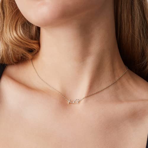 Aquarius Zodiac Necklace in 14K Gold Plated