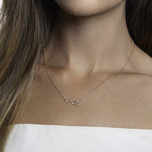 Aquarius Zodiac Necklace in 14K Gold Plated