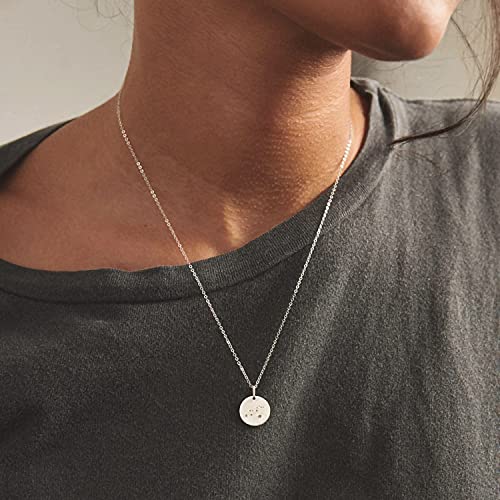 Gold Taurus Zodiac Constellation Coin Necklace Pendant