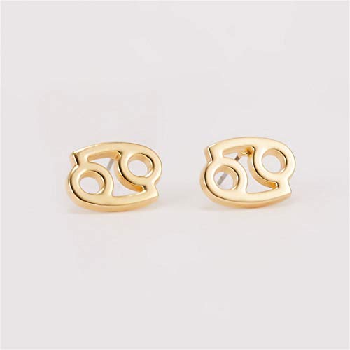 Zodiac Constellation Astrology 18K Gold Plated Stud Earrings