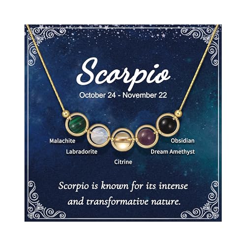 Gold Scorpio Necklace for Teen Girls Astrology Gifts