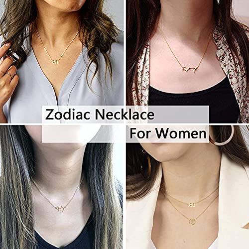 Set of 3 Zodiac Constellation Sign Pendant Necklaces