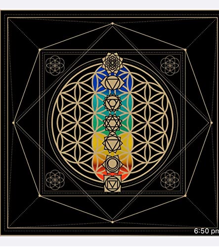 7 Chakra Indian Alter Cloth for Tarot Spread