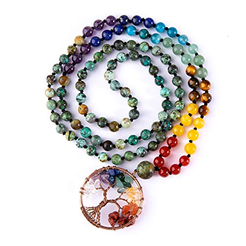 Bivei Tree of Life Chakra Mala Beads Set