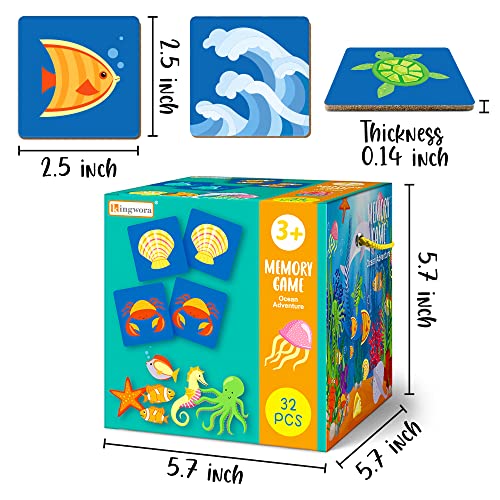 Ocean Adventure Memory Game - 16 Pairs