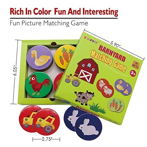 Barnyard Memory Matching Game for Kids